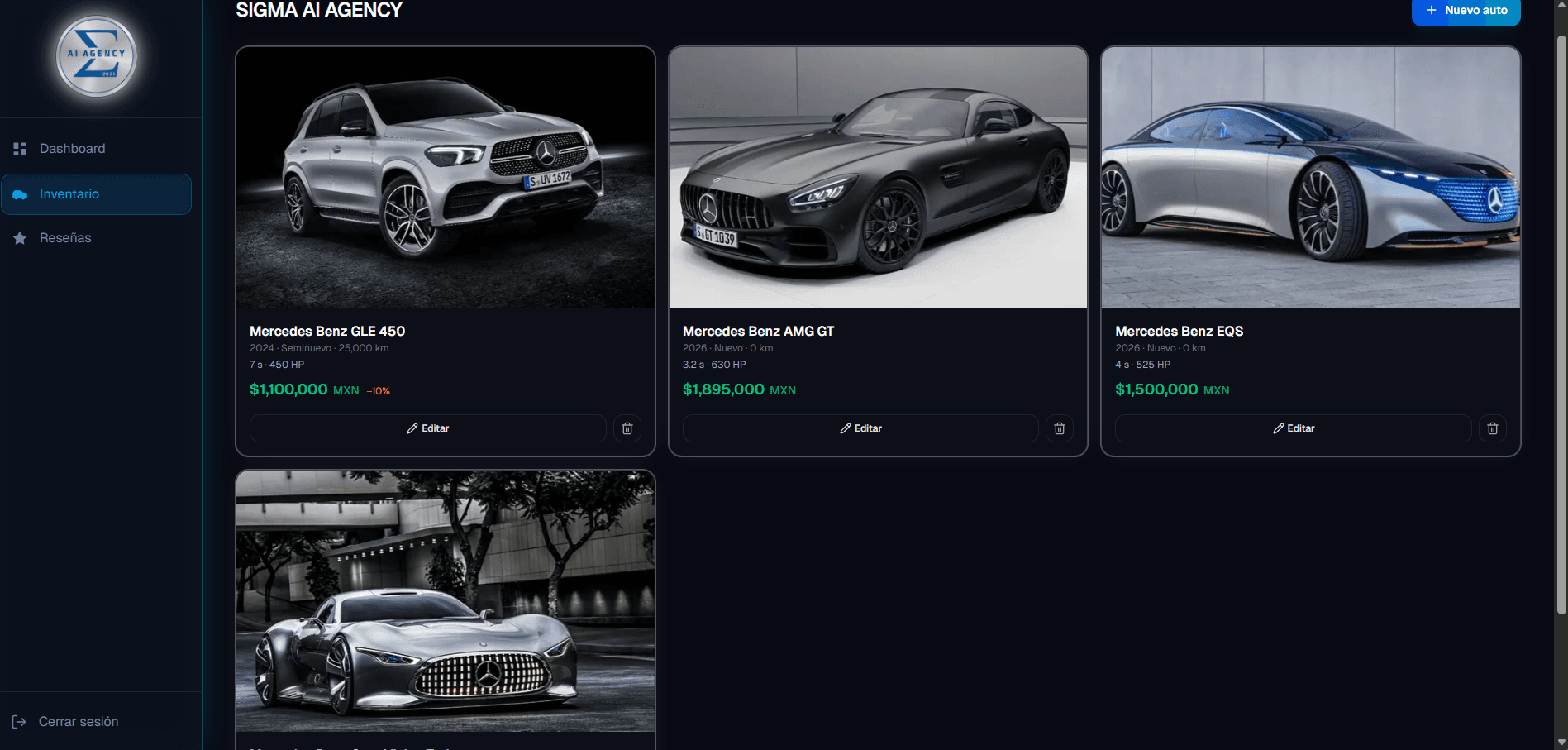 Dashboard y sistema de datos construido con Sanity